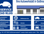 Freie Werkstatt  97199 Ochsenfurt/Goßmannsdorf: Autoservice Andreas Klug